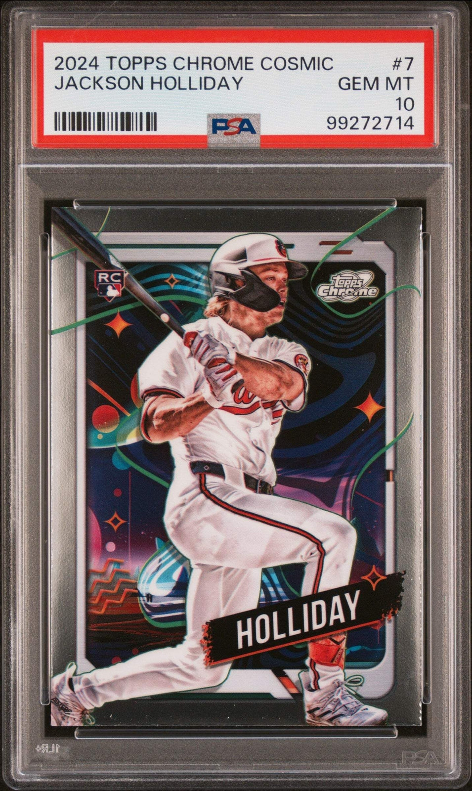 Graded 2024 Topps Cosmic Chrome Jackson Holliday #7 Rookie Baseball Card PSA 10