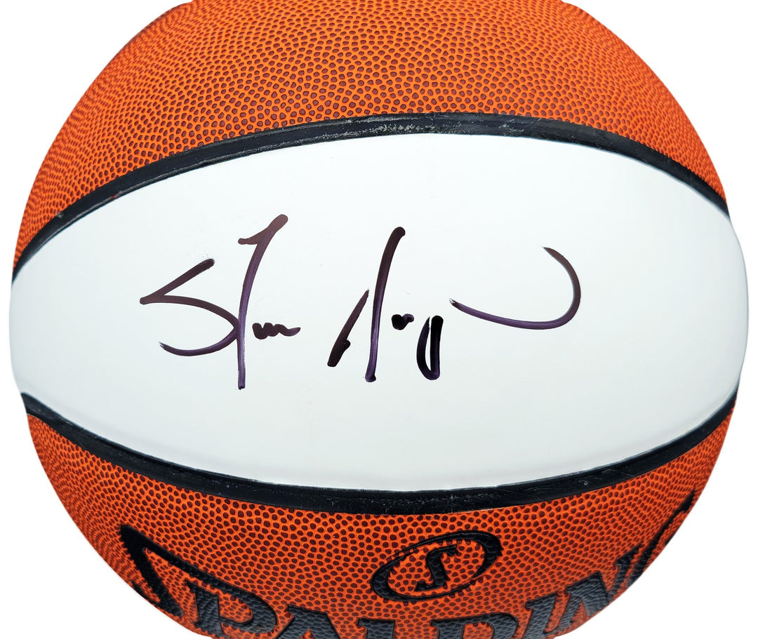Shawn Kemp Signed Official Spalding White Logo Basketball Supersonics MCS Holo