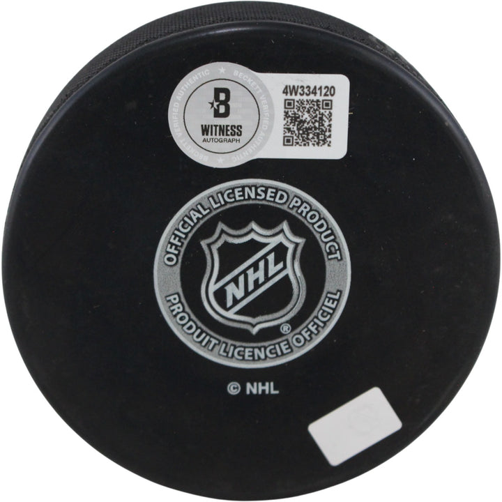Scott Wedgewood Autographed/Signed Colorado Avalanche Logo Puck Beckett 53936