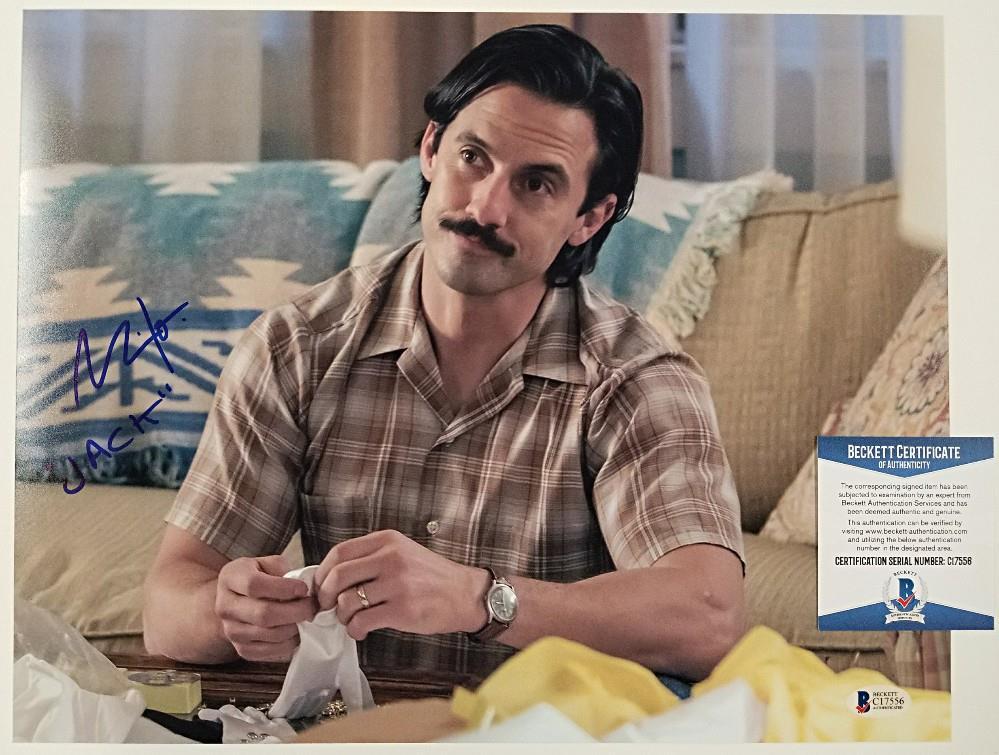 MILO VENTIMIGLIA Signed "Jack" 11x14 Photo #2 THIS IS US Actor ~ BAS Beckett COA
