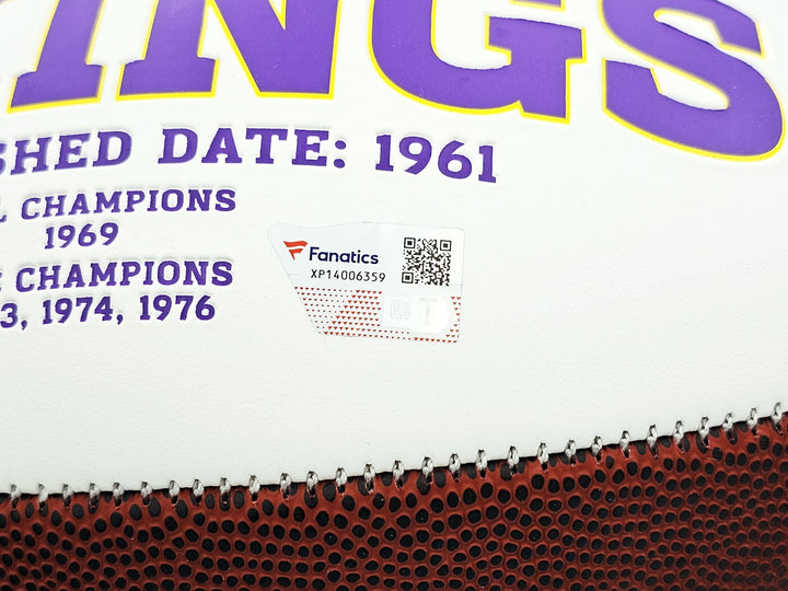 Dalvin Cook Auto Signed Minnesota Vikings White Logo Football Fanatics Holo
