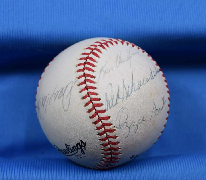 1983 Cardinals Ozzie Porter Red JSA Autograph NL Feeney Signed By 7 BasebaLL