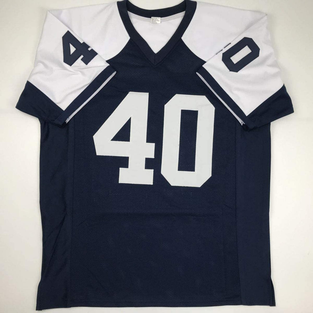 Autographed/Signed Bill Bates Dallas Thanksgiving Day Jersey PSA/DNA CO