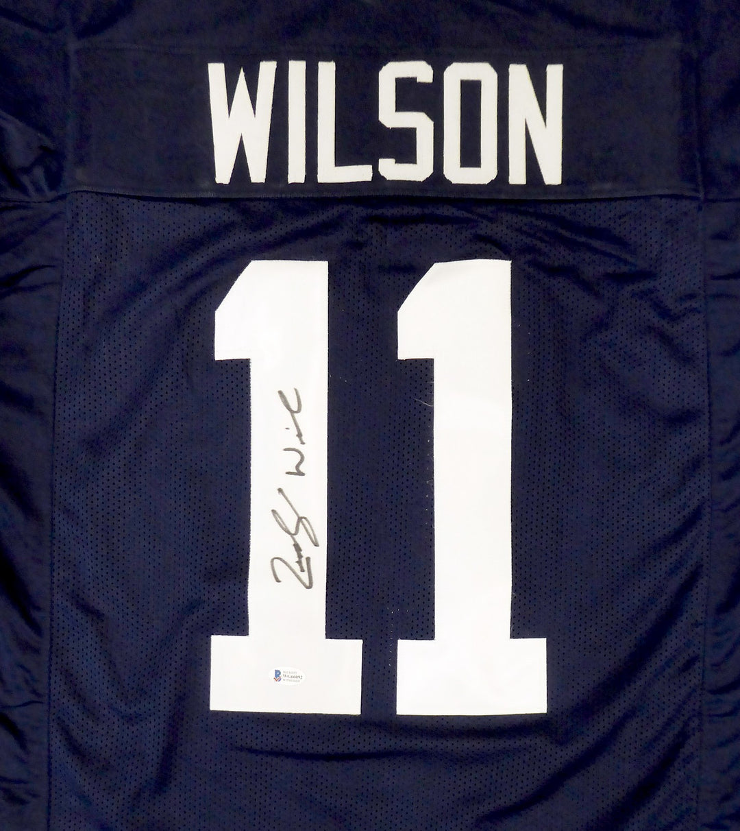 BYU Cougars Zach Wilson Autographed Signed Blue Jersey Beckett BAS
