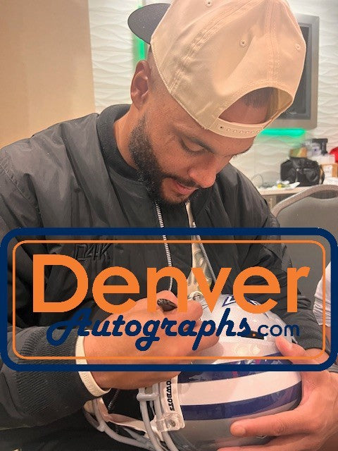 Dak Prescott Autographed/Signed Dallas Cowboys F/S Helmet Beckett 56334