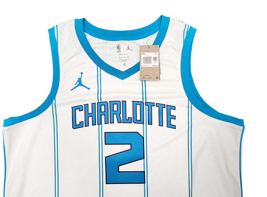Charlotte Hornets LaMelo Ball Signed White Nike Swingman Jersey Size XXL Beckett
