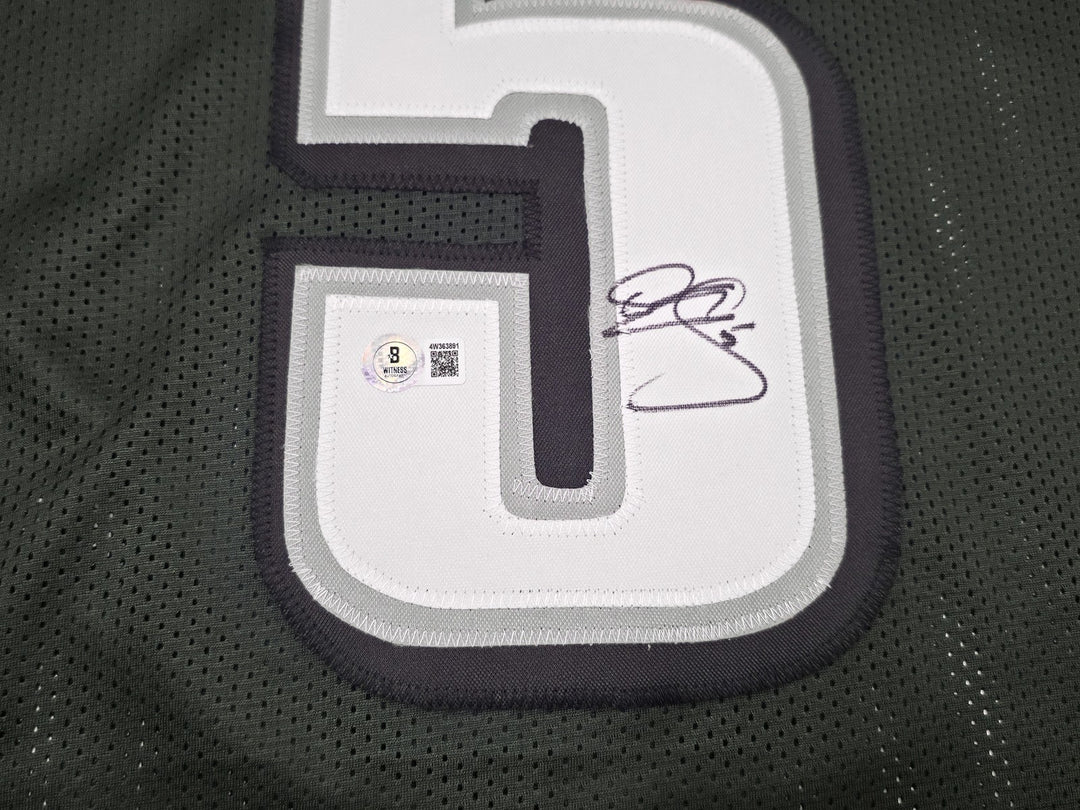Philadelphia Eagles Donovan McNabb Signed Green Jersey IS Holo & Beckett Witness