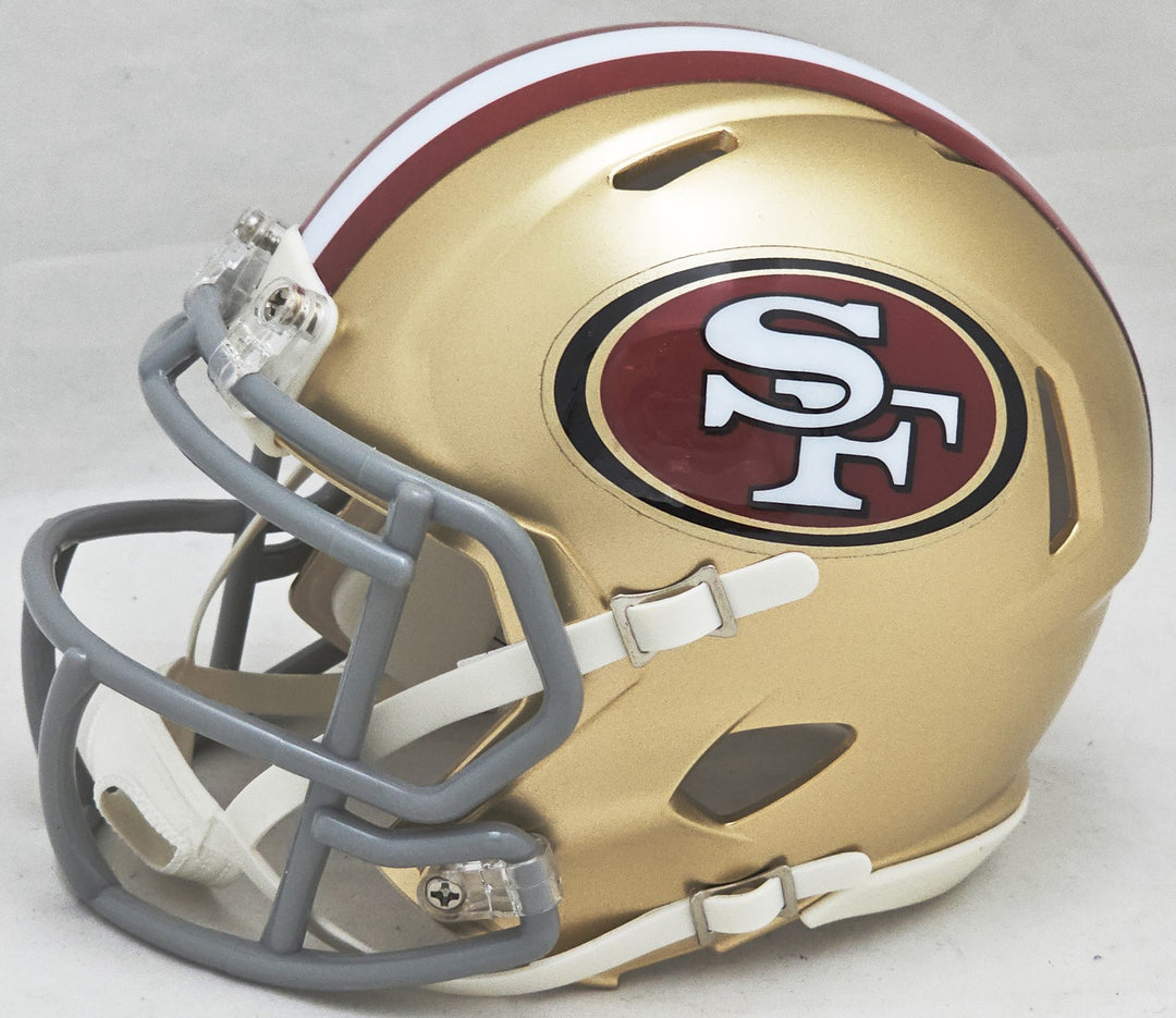 Arik Armstead Auto Signed San Francisco 49ers Gold Speed Mini Helmet Beckett Wit