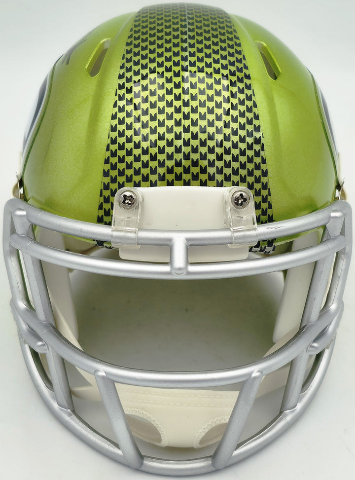 Zach Charbonnet Signed Seattle Seahawks Flash Green Speed Mini Helmet MCS Holo