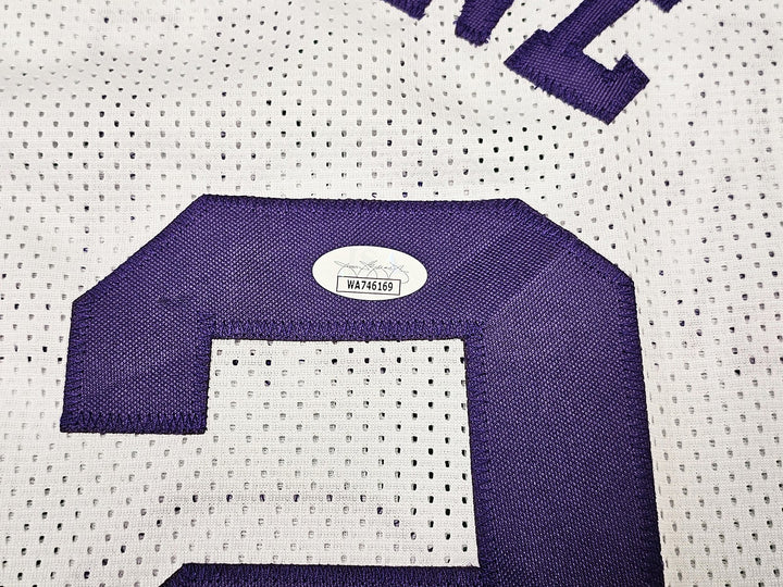 Utah Jazz Karl Malone Autographed Signed White Jersey JSA