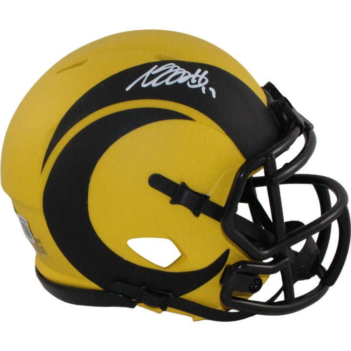 Davante Adams Autographed Los Angeles Rams Rave Mini Helmet Beckett WIT 55034