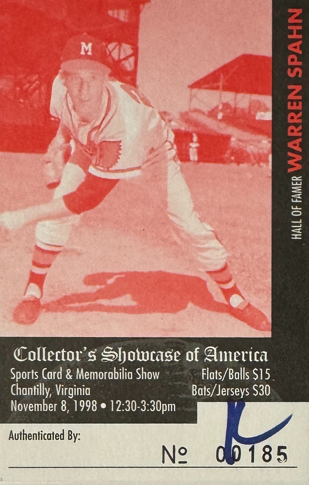 Warren Spahn signed Milwaukee Braves 8x10 Photo minor dings Framed - COA (HOF)