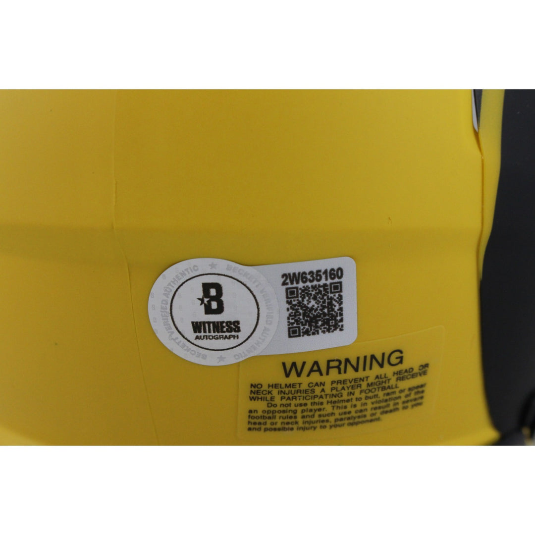 Kurt Warner Autographed Los Angeles Rams Rave Mini Helmet Beckett Witness 50100