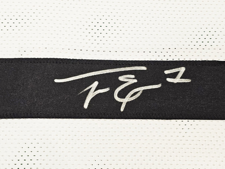 Jacksonville Jaguars Travis Etienne Autographed Signed White Jersey Beckett Wit