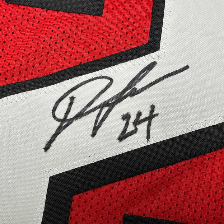 Autographed/Signed Devonta Freeman Atlanta Red Jersey Beckett BAS COA