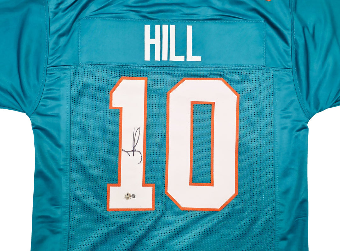 Miami Dolphins Tyreek Hill Signed Teal Jersey Beckett Witness