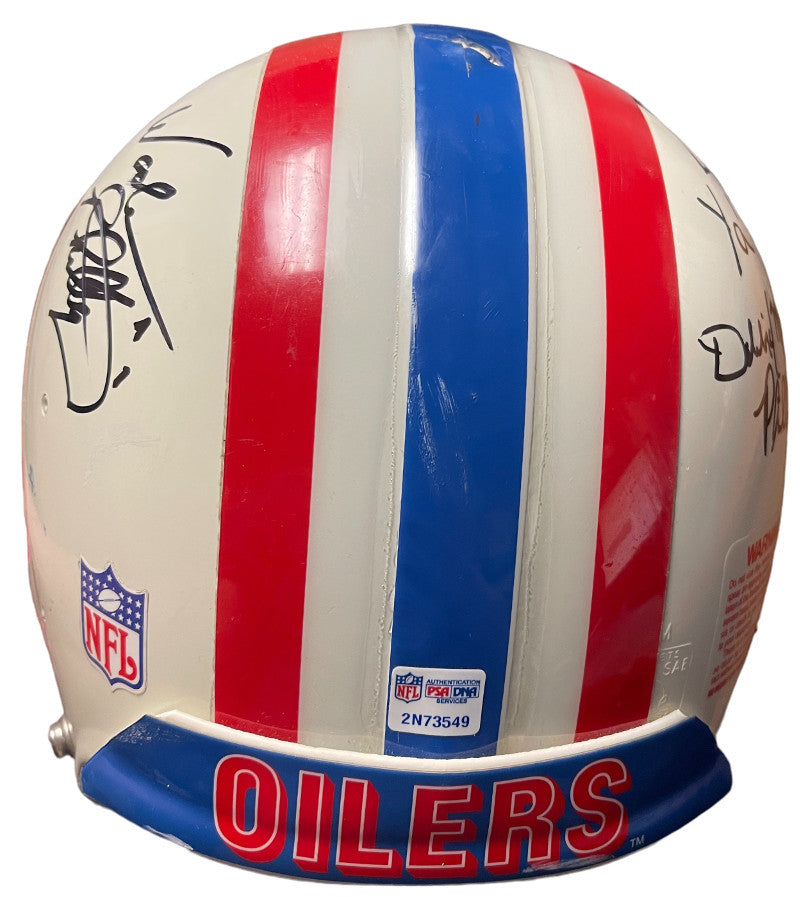 1980’s Oilers Luv Ya Game Used Signed Helmet 4 Sig Pastorini/Bethea/Phillips–PSA
