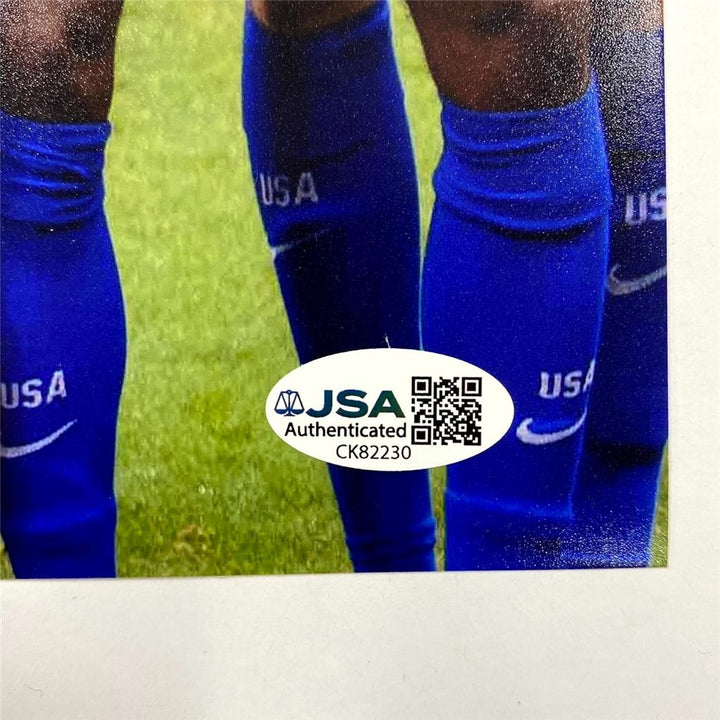 Team USA USMNT signed 11x14 photo auto Pulisic Weah Turner McKinnie Musah ~ JSA