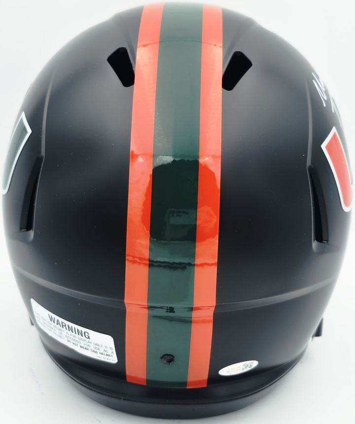 Malachi Toney Auto Hurricanes Night Black Alternate Full Sz Speed Rep Helmet