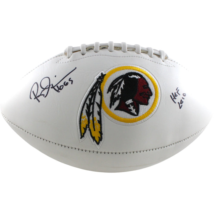 Russ Grimm Autographed Washington Redskins Logo Football HOF Beckett 54297