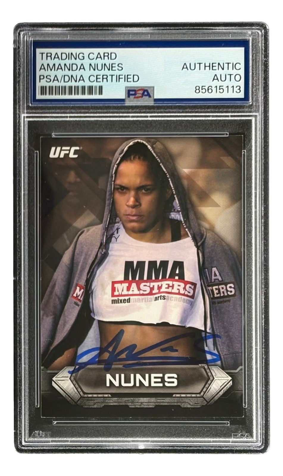 Amanda Nunes Signed 2014 Topps #93 UFC Trading Card PSA