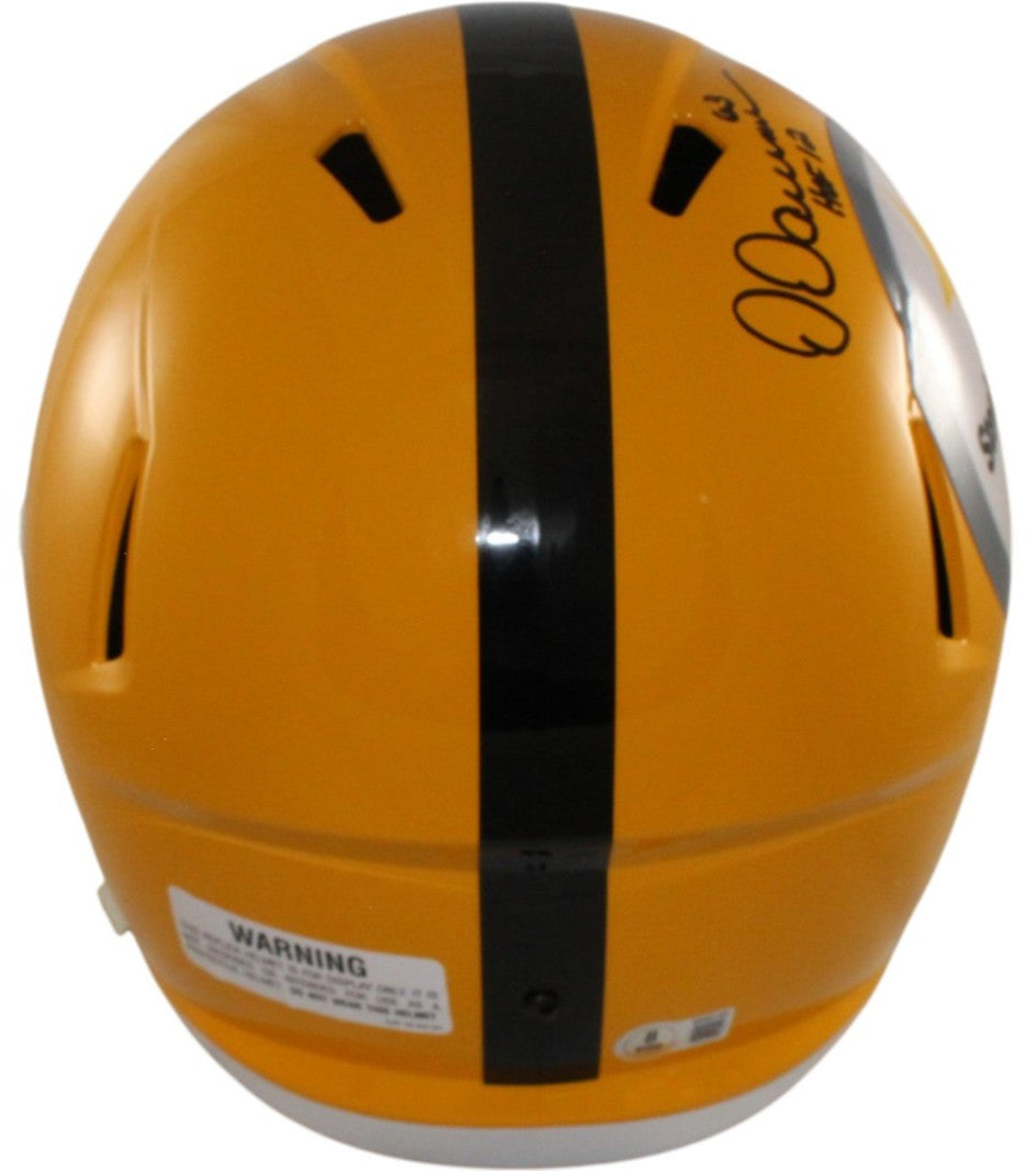 Dermontti Dawson Autographed Pittsburgh Steelers F/S Gold Helmet Beckett W 55390