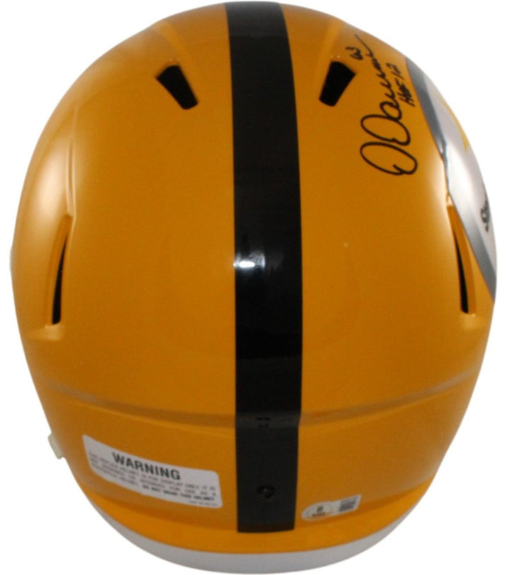 Dermontti Dawson Autographed Pittsburgh Steelers F/S Gold Helmet Beckett W 55390