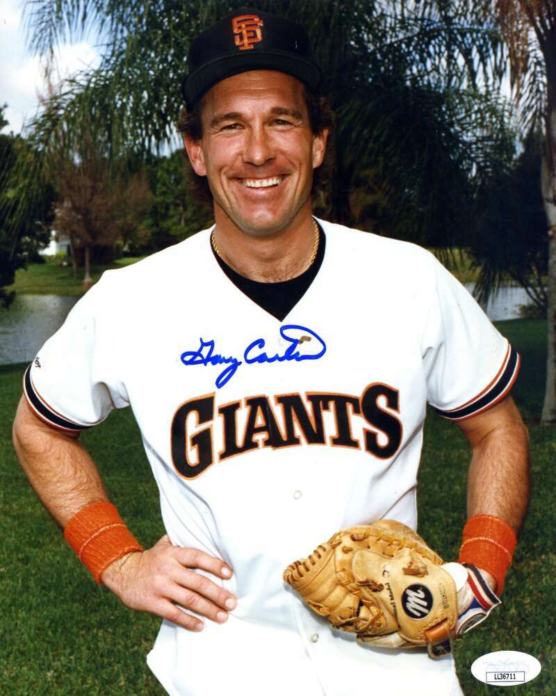 Gary Carter JSA Coa Hand Signed 8x10 Photo Giants Autograph