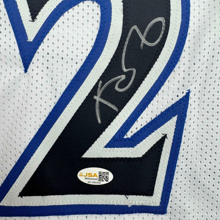 Autographed/Signed Kevin Garnett Minnesota White Jersey Beckett COA