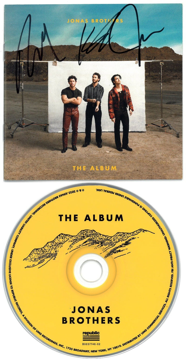 Jonas Brothers signed 2023 The Album Cover Booklet w/CD & Case- 3 sigs