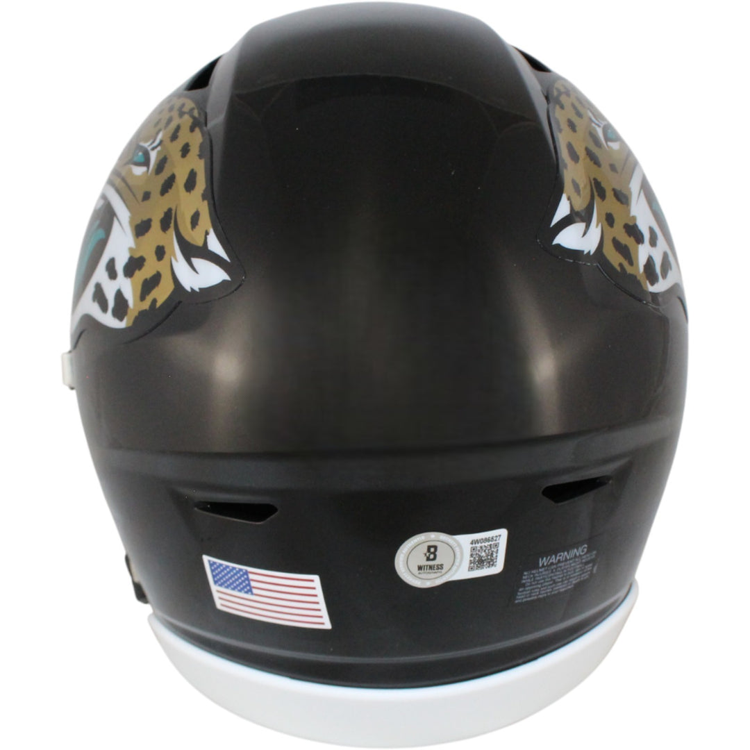 Travis Hunter Signed Jacksonville Jaguars Mid-Size Midi Helmet Beckett W 53328