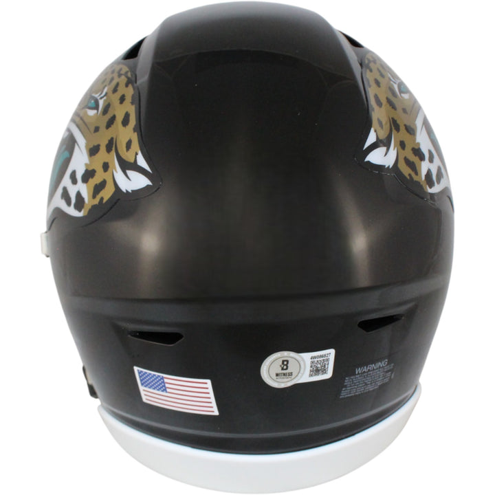 Travis Hunter Signed Jacksonville Jaguars Mid-Size Midi Helmet Beckett W 53328