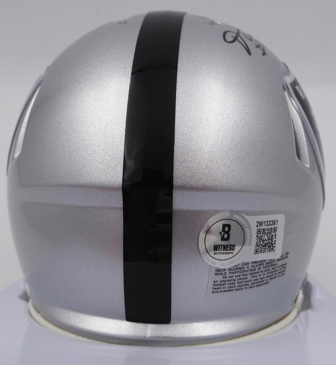 DJ D.J. Turner Signed Raiders Mini Helmet "Just Win Baby" Beckett #2W133361