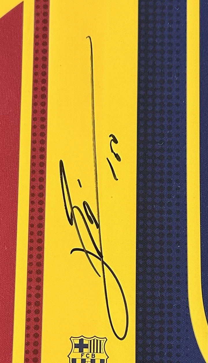 Lionel Messi Signed #10 FC Barcelona Framed Jersey Autograph La Liga Icons LOA