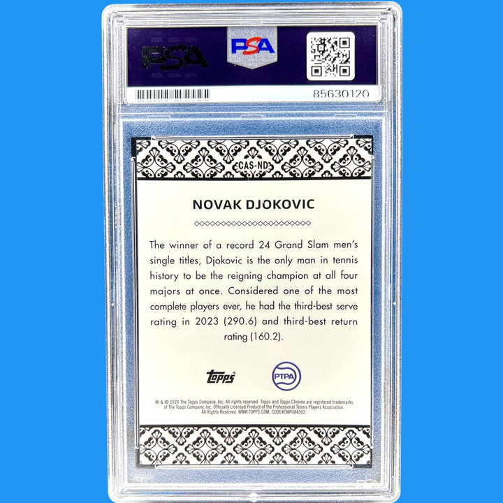 Novak Djokovic Signed 2024 Topps Chrome Aces #CAS-ND Tennis Card Auto Psa/Dna !
