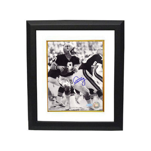 Archie Manning signed New Orleans Saints NFL B&W 8x10 Photo Framed- Steiner Holo