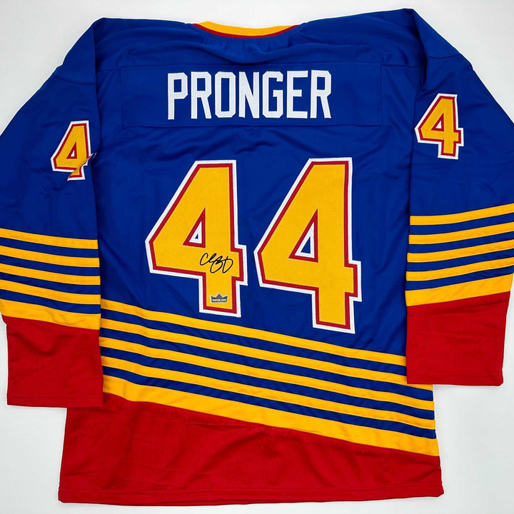 Facsimile Autographed Chris Pronger St. Louis Blue Reprint Jersey Size Men's XL