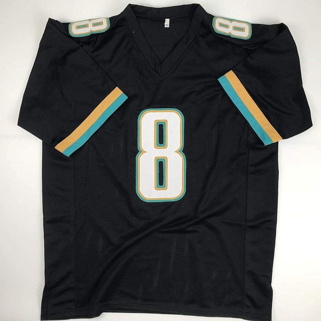 Autographed/Signed Mark Brunell Jacksonville Black Football Jersey JSA COA