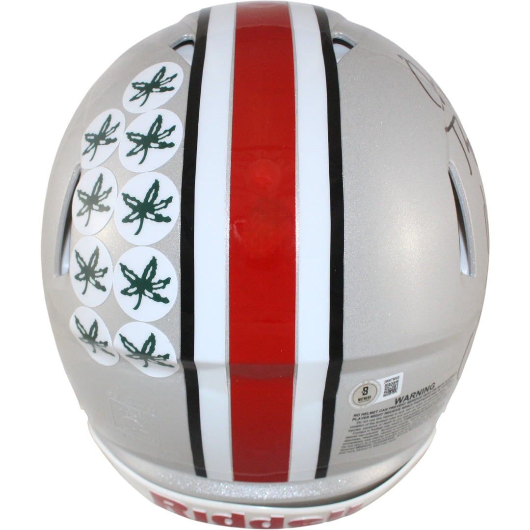 Jack Sawyer Signed Ohio State Buckeyes Pro Helmet Ohio vs World Beckett W 53156