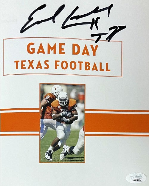 Earl Campbell signed Texas Longhorns Football Game Day Book HT 77- JSA