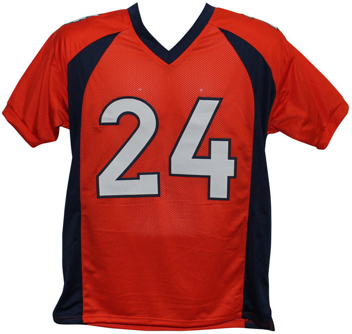 Champ Bailey Autographed/Signed Pro Style Orange XL Jersey Beckett 35660