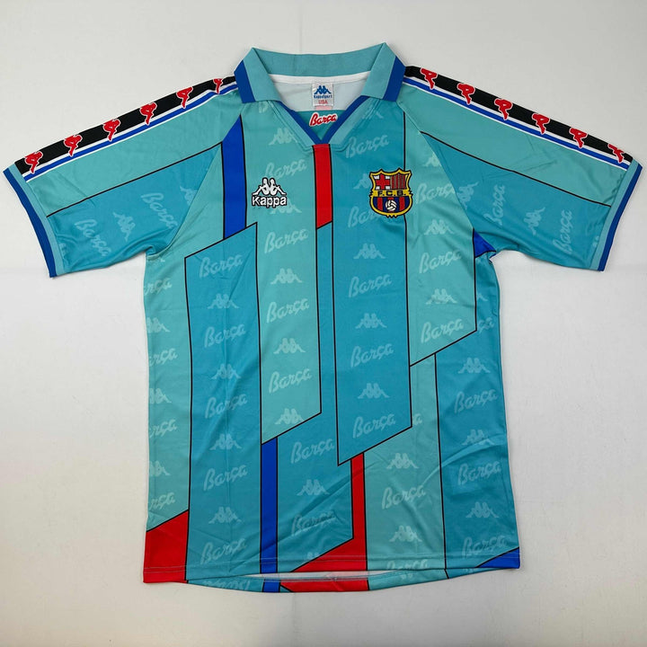 Autographed/Signed Ronaldo Nazario FC Barcelona 1996-97 Teal Jersey Beckett COA