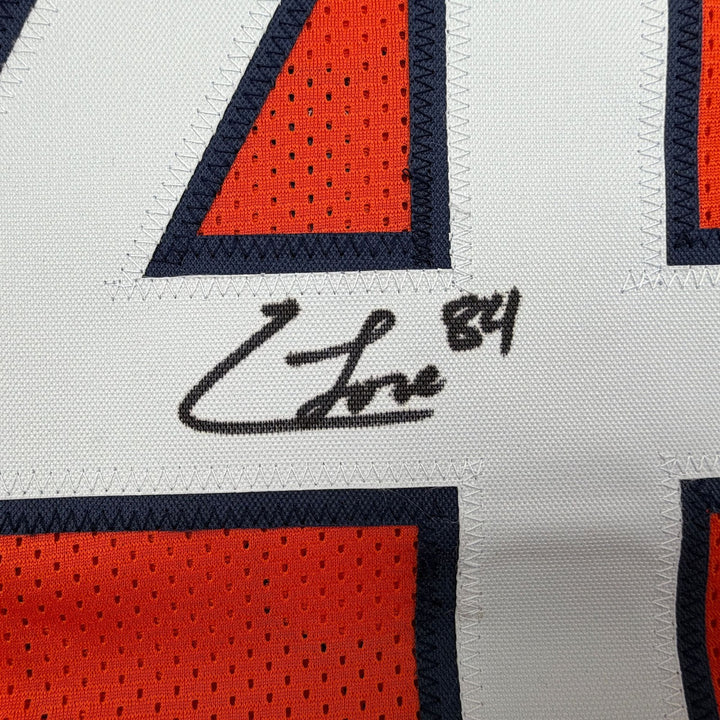 Autographed/Signed Colston Loveland Chicago Orange Football Jersey Beckett COA