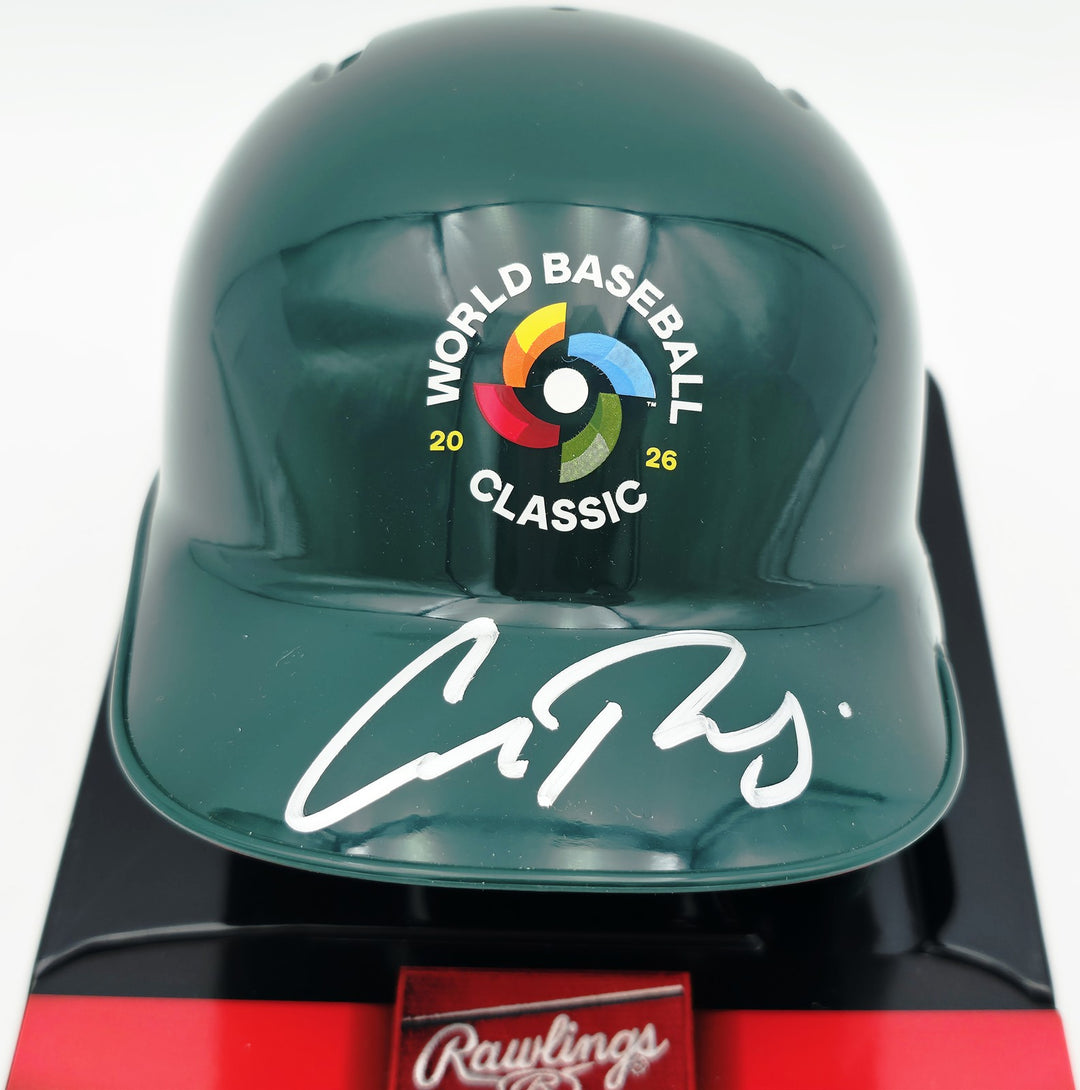Cal Raleigh Auto Team USA Green 2026 WBC Logo Mini Batting Helmet Fanatics & MLB