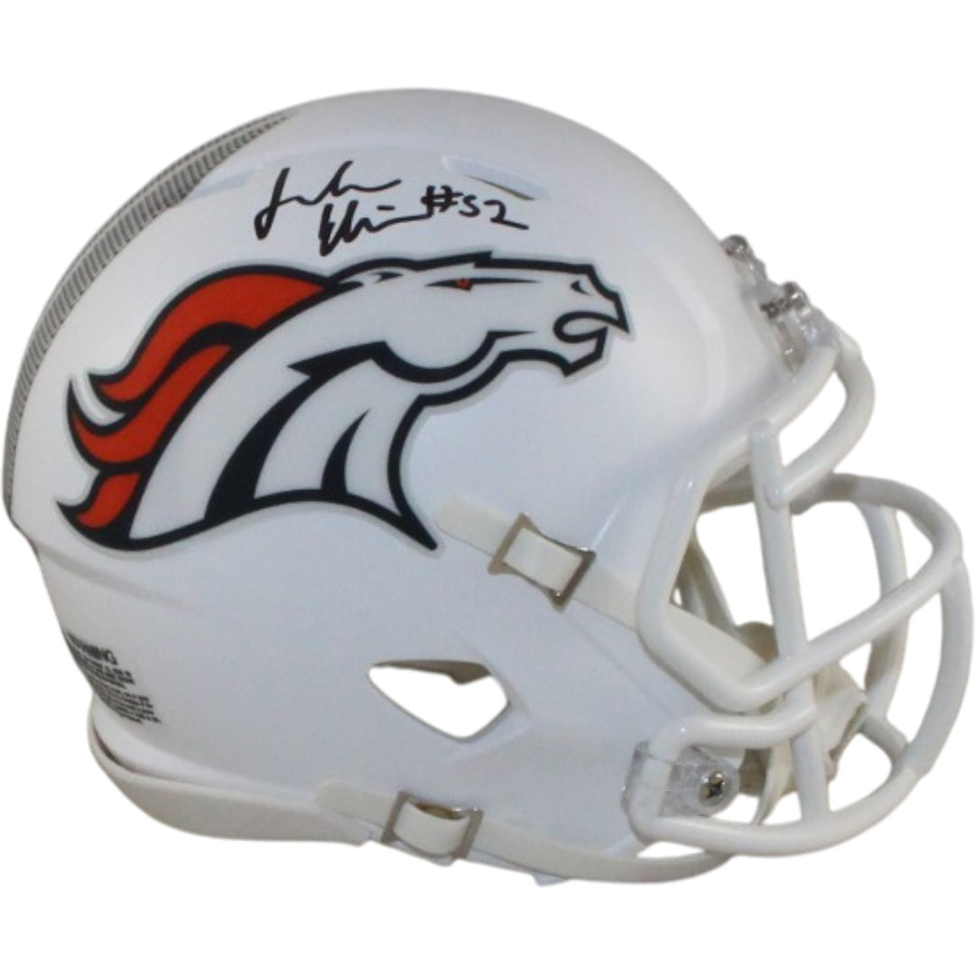 Jonah Elliss Autographed Denver Broncos 24 Alt Mini Helmet Beckett WIT 58285