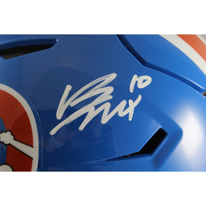 Bo Nix Autographed Denver Broncos SpeedFlex TB Helmet Beckett Witness 55117