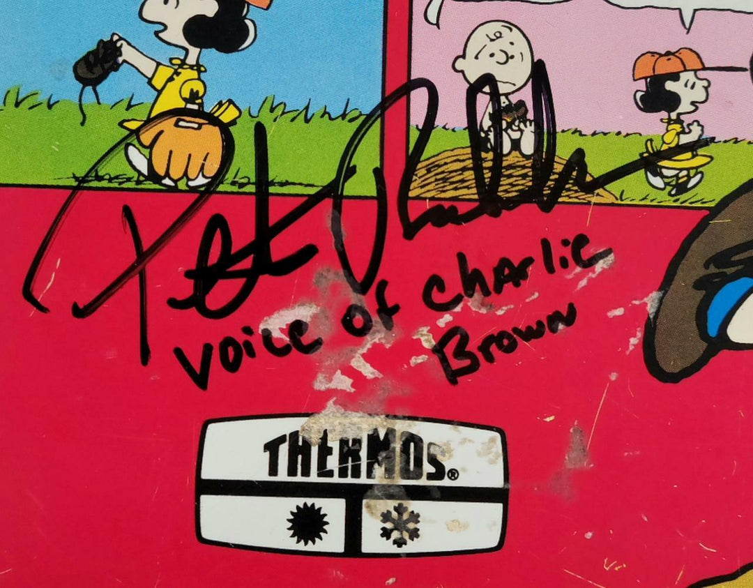 Peter Robbins Voice of Charlie Brown signed Vintage Peanuts Lunch Box ~ Hologram