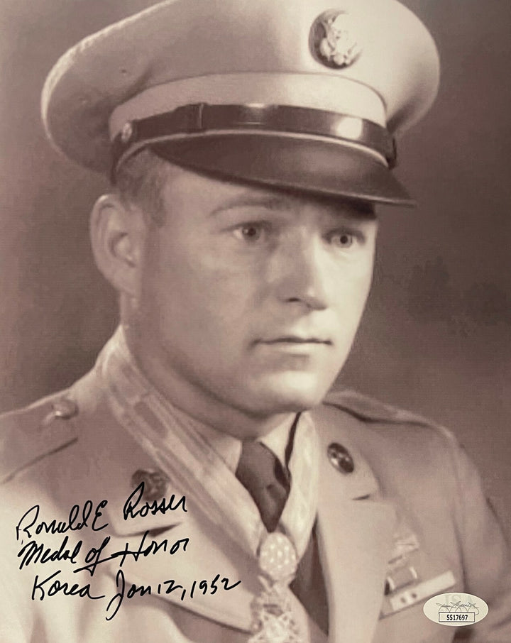 Ronald/Ron E. Rosser signed 8x10 Photo- JSA -Medal of Honor/Korea/Jan 12, 1952
