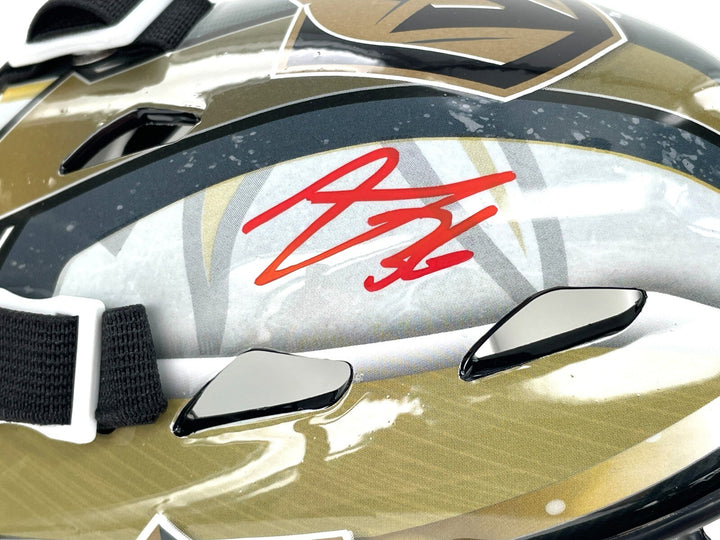 Logan Thompson Autographed Vegas Golden Knights Mini Goalie Mask COA IGM Helmet