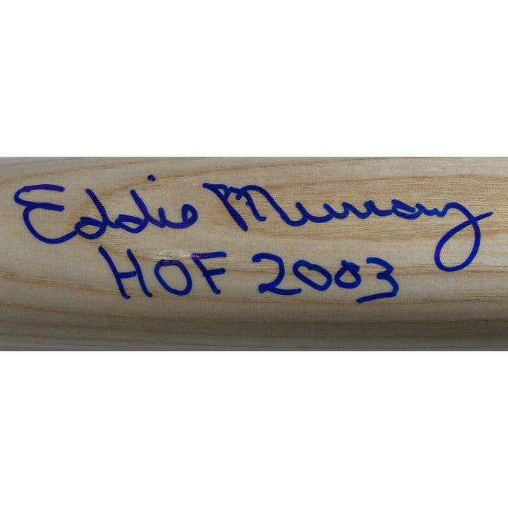 Eddie Murray Autographed Baltimore Orioles Blonde Baseball Bat HOF Beckett 54074